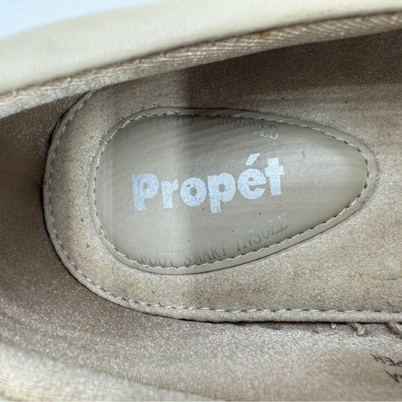 Propet Womens Breezy Walker Sandals Size 11 Extra Wide Beige Leather Casual - Picture 2 of 9